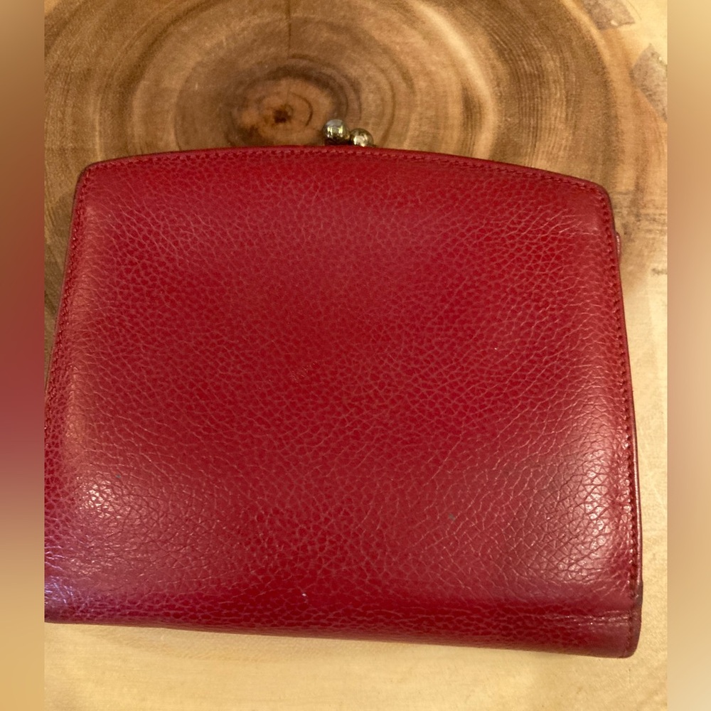 Vintage Coach Madison Continental Clutch Wallet With Kisslock Scarlet Red❤️ Rare - Picture 6 of 16